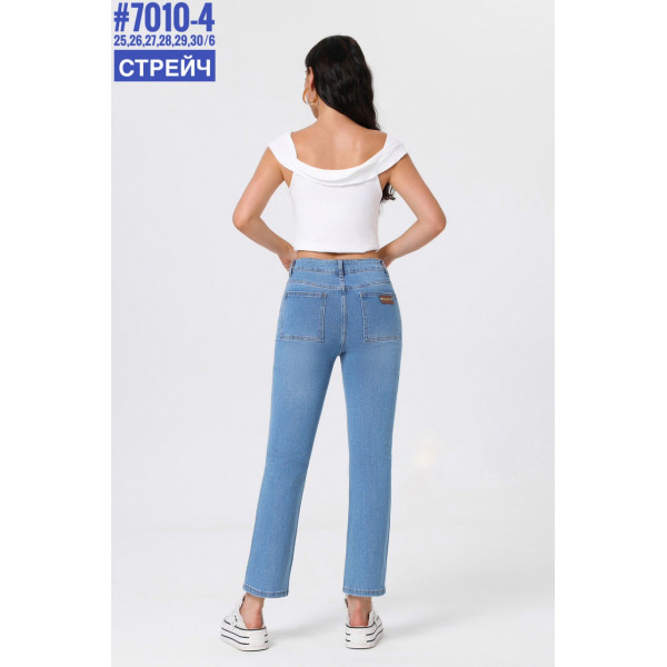 Жіночі стрейчеві двоколірні джинси зі стразами розмірний ряд  25,26,27,28,29,30