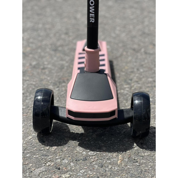 3-х колісний дитячий самокат з підсвічуванням та музикою, регульований, складаний