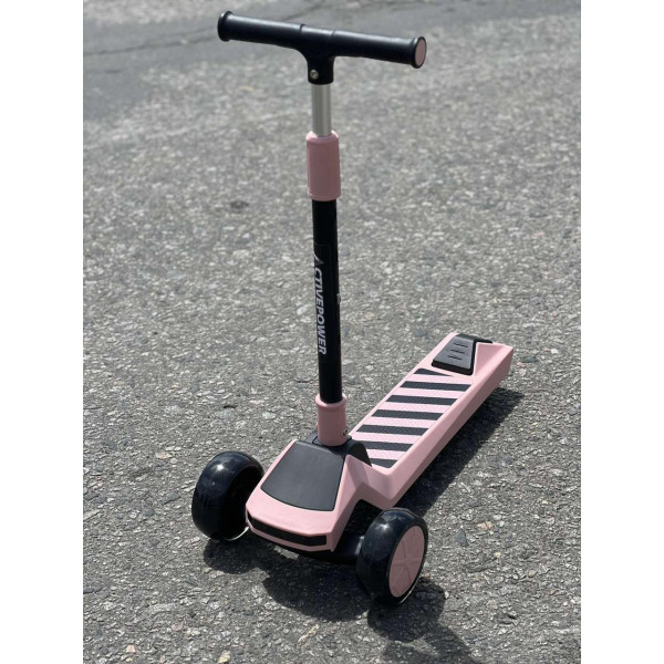 3-х колісний дитячий самокат з підсвічуванням та музикою, регульований, складаний