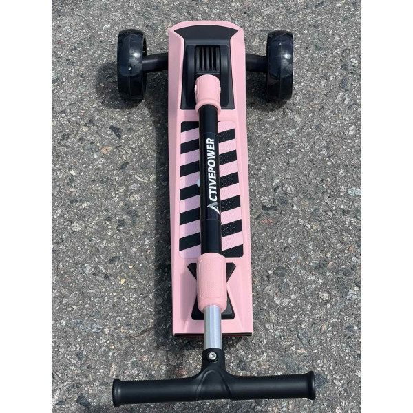 3-х колісний дитячий самокат з підсвічуванням та музикою, регульований, складаний