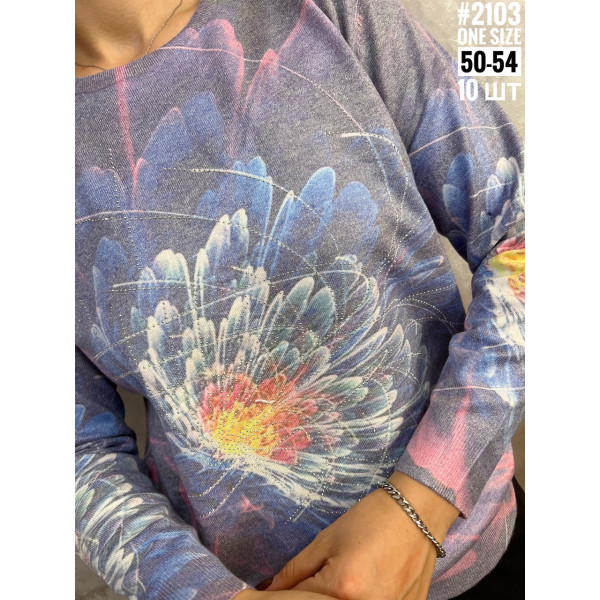 Жіночий джемпер з тонкого кашеміру універсального розміру 50-54