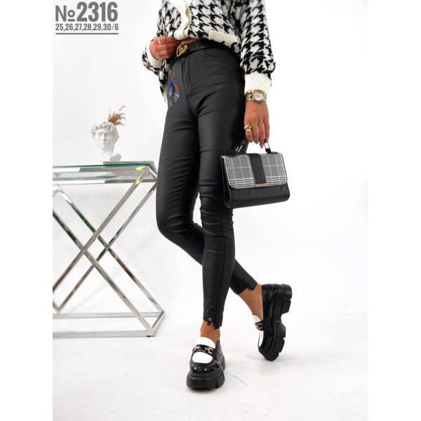 ЖІНОЧІ ДЖЕГІНСИ АМЕРИКАНКА З НАПИЛЕНЯМ ЕКОШКІРИ 25,26,27,28,29,30