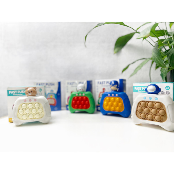 Ігрова консоль-головоломка з ямочками-бульбашками як у відомих іграшках Pop It та Simple Dimple