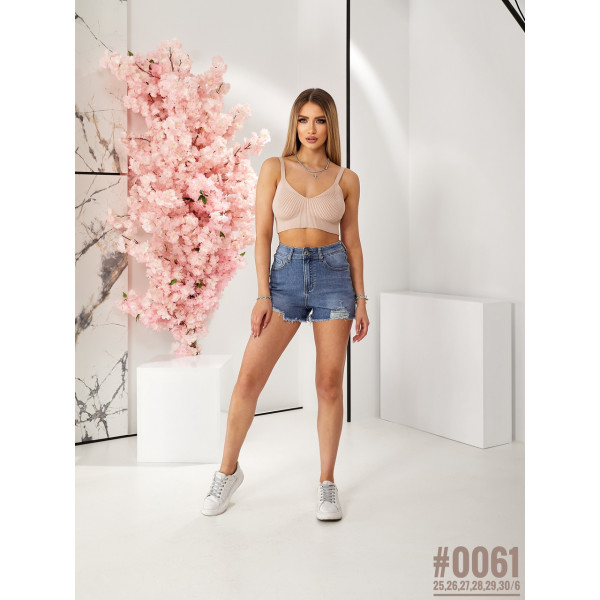 Жіночі шорти з рванкою розмірний ряд 25,26,27,28,29,30