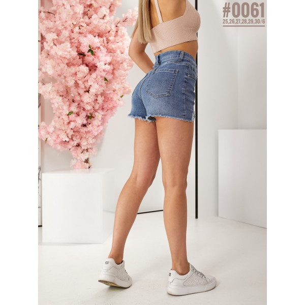 Жіночі шорти з рванкою розмірний ряд 25,26,27,28,29,30