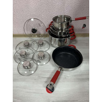 Набір посуду Zepline з нержавіючої сталі 12 предметов ZP-115