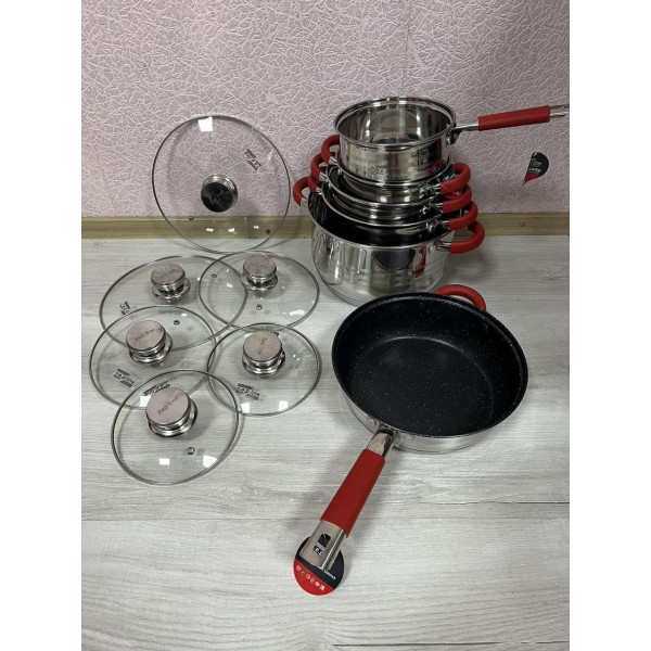 Набір посуду Zepline з нержавіючої сталі 12 предметов ZP-115