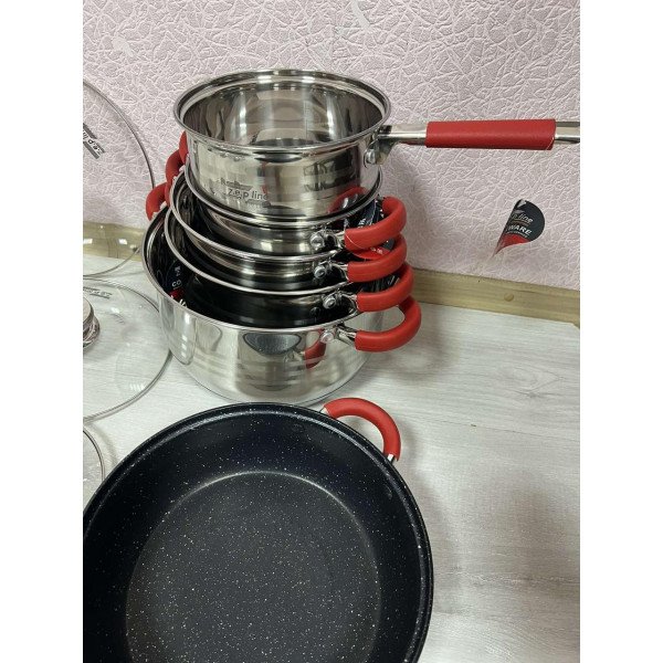 Набір посуду Zepline з нержавіючої сталі 12 предметов ZP-115