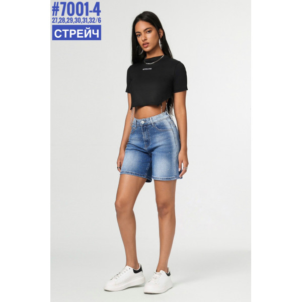 Шорти джинсові з камінцями розмірний ряд 27,28,29,30,31,32