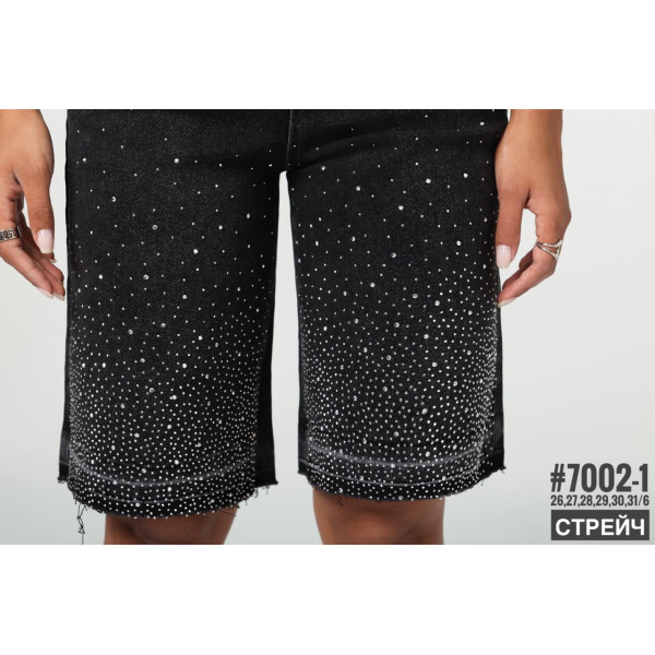 Шорти джинсові з камінцями розмірний ряд 26,27,28,29,30,31