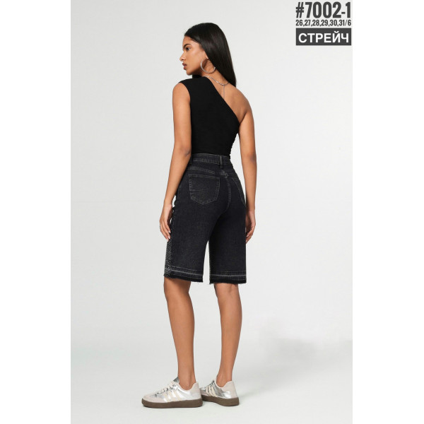 Шорти джинсові з камінцями розмірний ряд 26,27,28,29,30,31