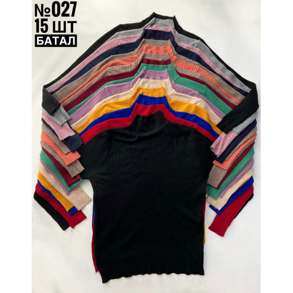 ЖІНОЧИЙ ГОЛЬФ В РУБЧИК БАТАЛЬНІ УНІВЕРСАЛЬНІ РОЗМІРИ 50-56