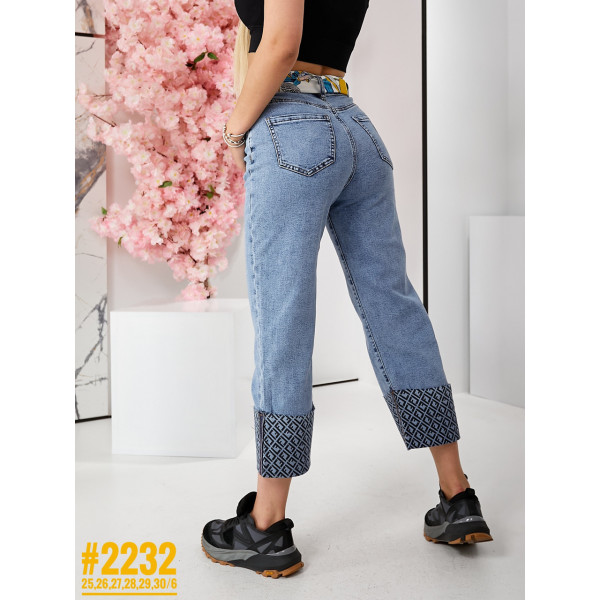 Джинси кюлоти з ременем розмірний ряд 25,26,27,28,29,30