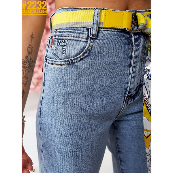 Джинси кюлоти з ременем розмірний ряд 25,26,27,28,29,30