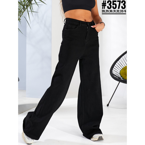 Чорні джинси палаццо розмірний ряд 28 29 30 31 32 33