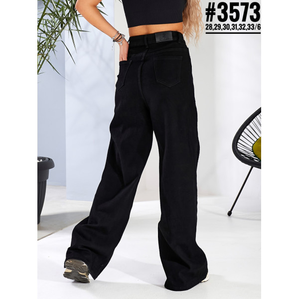 Чорні джинси палаццо розмірний ряд 28 29 30 31 32 33