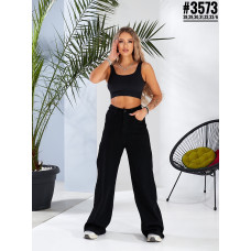 Чорні джинси палаццо розмірний ряд 28 29 30 31 32 33