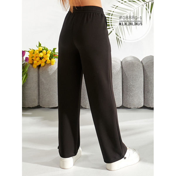 Спортивні жіночі штани на затяжках знизу №08889-1