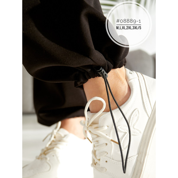 Спортивні жіночі штани на затяжках знизу №08889-1