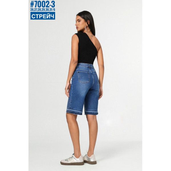 Шорти джинсові з камінцями розмірний ряд 26,27,28,29,30,31