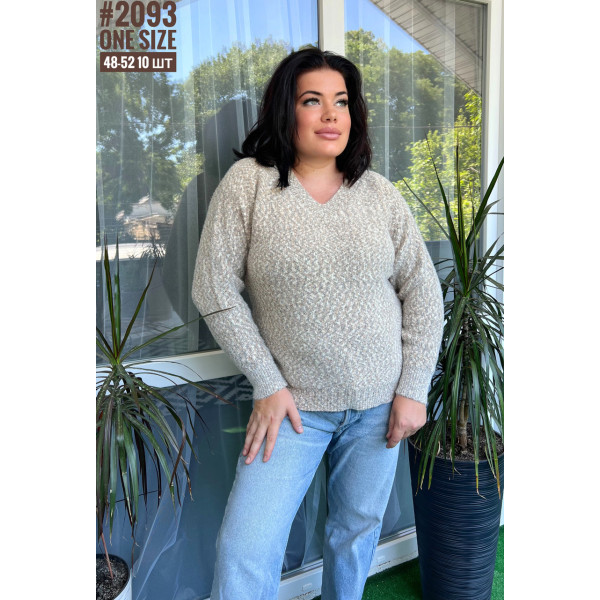 Светр з різнокольорової нитки в універсальному розмірі 46-52