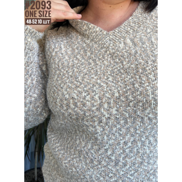 Светр з різнокольорової нитки в універсальному розмірі 46-52