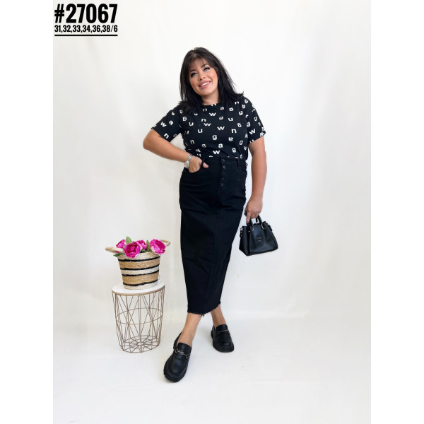 Джинсова спідниця міді розмірний ряд31,32,33,34,36,38