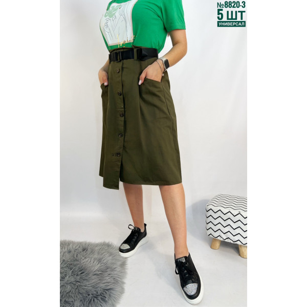 ТРЕНДОВА ЖІНОЧА МОДНА КОТОНОВА СПІДНИЦЯ МІДІ РОЗМІР УНІВЕРСАЛЬНИЙ 42-48