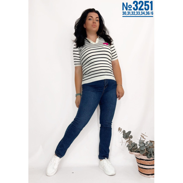 Жіночі сині батальні джинси розмірний ряд 30,31,32,33,34,36