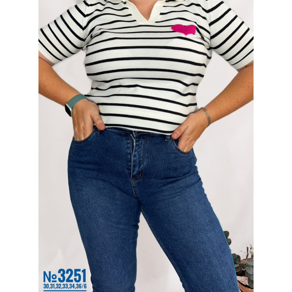 Жіночі сині батальні джинси розмірний ряд 30,31,32,33,34,36