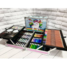 Художественный набор для рисования 145 предметов в алюминиевом чемоданчике