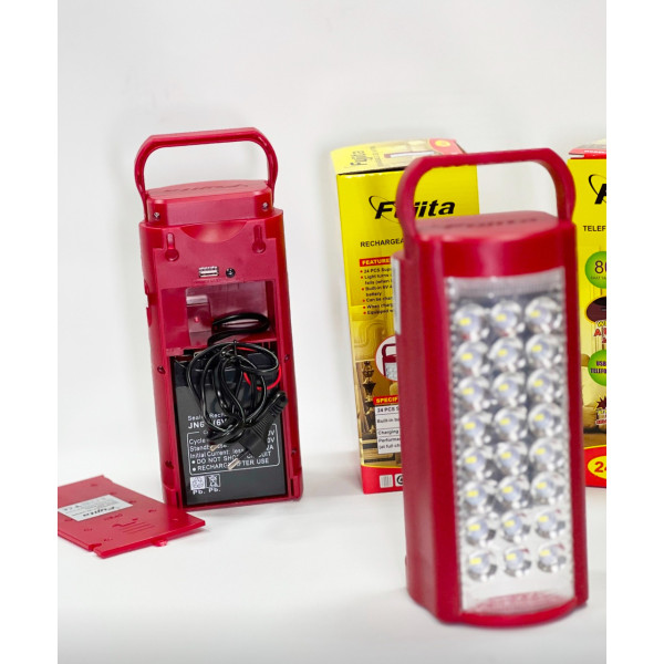 Ліхтар переносний світлодіодний 24 Led Fujita DL-2606L 3000 mAh Червоний