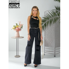 ДЖЕГІНСИ СТРЕЙЧЕВІ  ПОЯСОМ У КОМПЛЕКТІ розмірний ряд 25,26,27,28,29,30