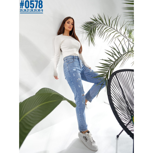 Жіночі MOM jeans розмірний ряд 25,26,27,28,29,30