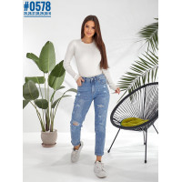 Жіночі MOM jeans розмірний ряд 25,26,27,28,29,30