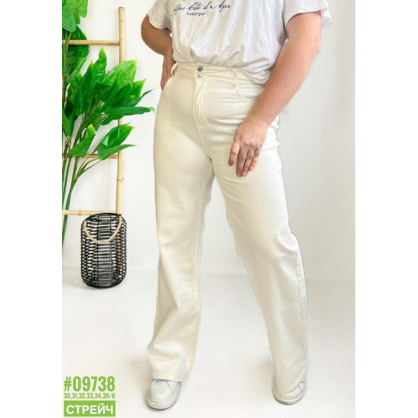 Джинси труби стрейч розмірний ряд 30,31,32,33,34,36