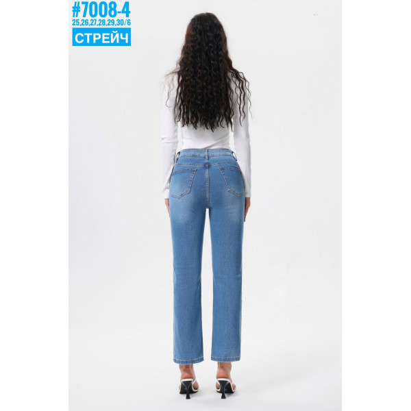 Жіночі стрейчеві двоколірні джинси зі стразами розмірний ряд  25,26,27,28,29,30