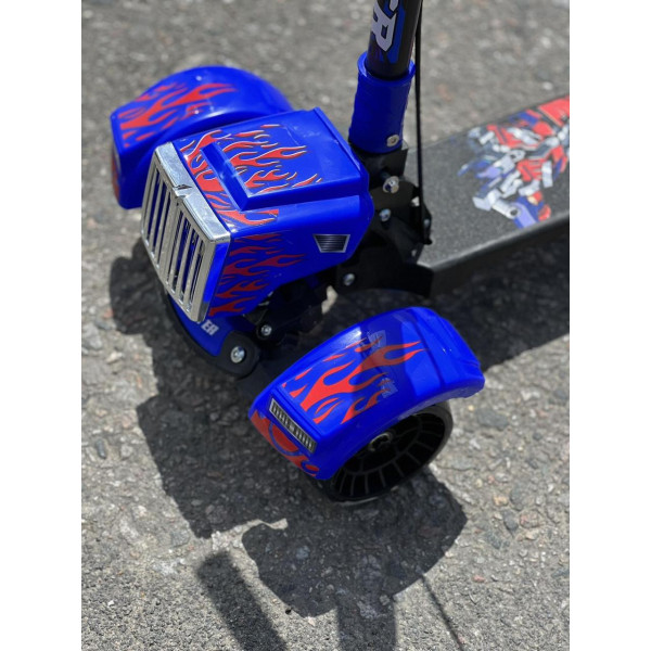 3-х колісний дитячий самокат з ручним гальмом, регульований, складаний