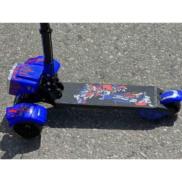 3-х колісний дитячий самокат з ручним гальмом, регульований, складаний