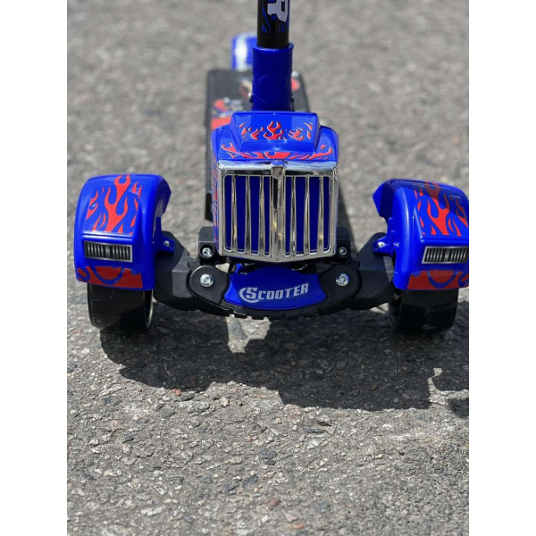 3-х колісний дитячий самокат з ручним гальмом, регульований, складаний