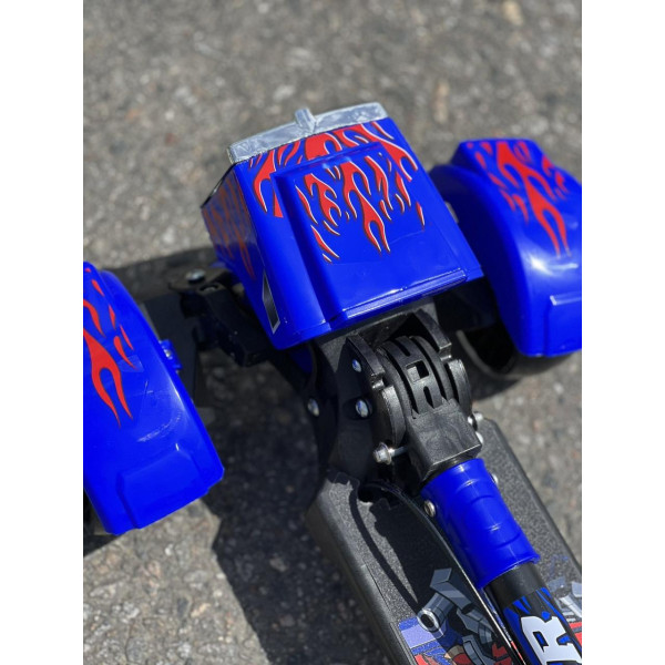 3-х колісний дитячий самокат з ручним гальмом, регульований, складаний