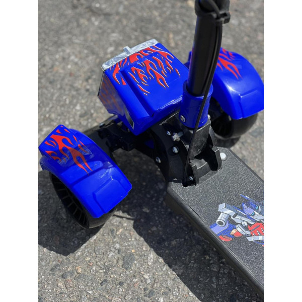 3-х колісний дитячий самокат з ручним гальмом, регульований, складаний