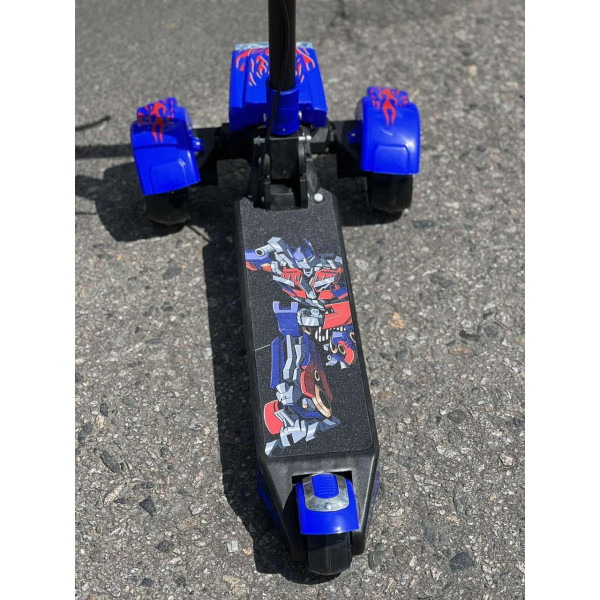 3-х колісний дитячий самокат з ручним гальмом, регульований, складаний