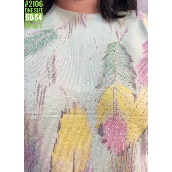 Жіночий джемпер з тонкого кашеміру універсального розміру 50-54