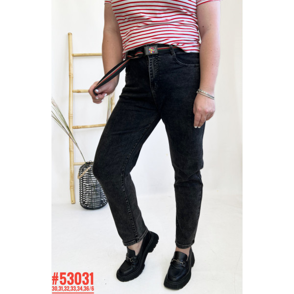 Джинси мом з ременем у комплекті розмірний ряд 30,31,32,33,34,36