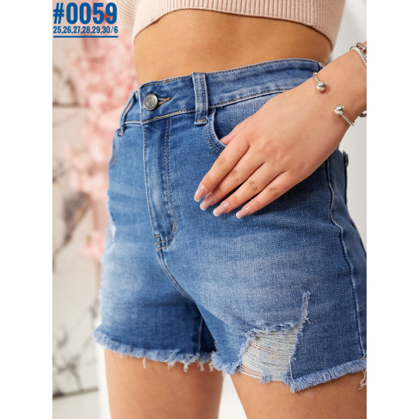 Жіночі шорти з рванкою розмірний ряд 25,26,27,28,29,30
