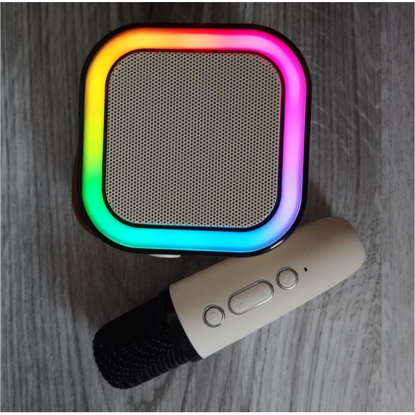 Дитяча bluetooth колонка з мікрофоном та підсвіткою караоке