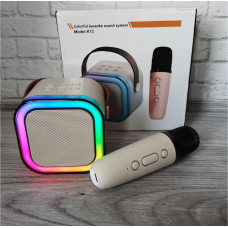 Дитяча bluetooth колонка з мікрофоном та підсвіткою караоке