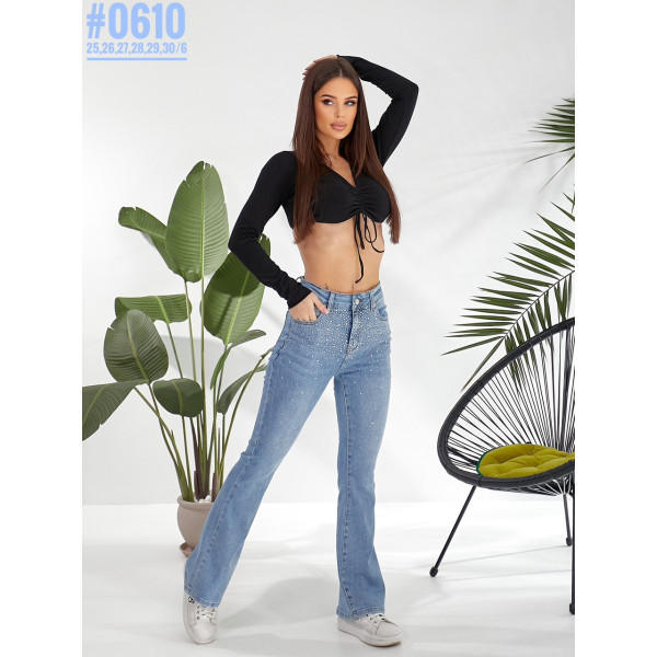 Жіночі Кльош зі стразами розмірний ряд 25,26,27,28,29,30