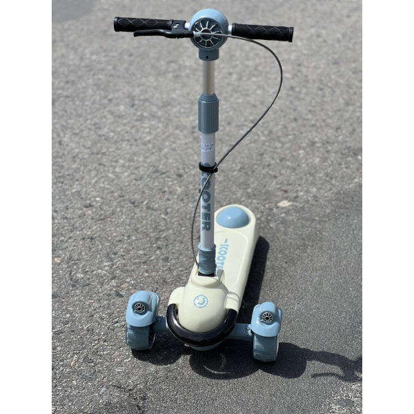 3-х колісний дитячий самокат з ручним гальмом, регульований, складаний Super MAN